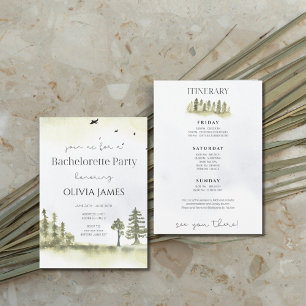 Invitation Parcours du week-end de bachelorette de camping