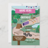 Invitation Parcours Obstacle Anniversaire Fête Aventure Park  (Devant)