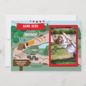 Invitation Parcours Obstacle Birthday Boys Photo Adventure Pa (Devant)