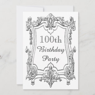 Invitation Parcours vintage français 100e anniversaire double