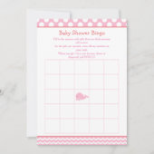 Invitation Parent & Bébé Baleine rose Bingo (Devant)