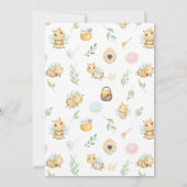 Invitation Parents à Aquarelle Abeille Baby shower Bumblebee (Dos)