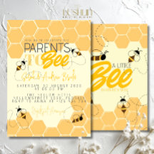 Parents à miel peigne abeille Baby shower Invitati