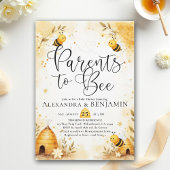 Invitation Parents Bee Summer Honey Floral Coed Baby Shower