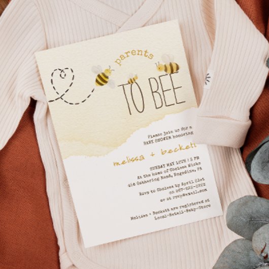 Invitation Parents Bumblebee Douce À Être Couples Baby shower