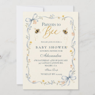 Invitation Parents To Bee Baby Shower Romantique