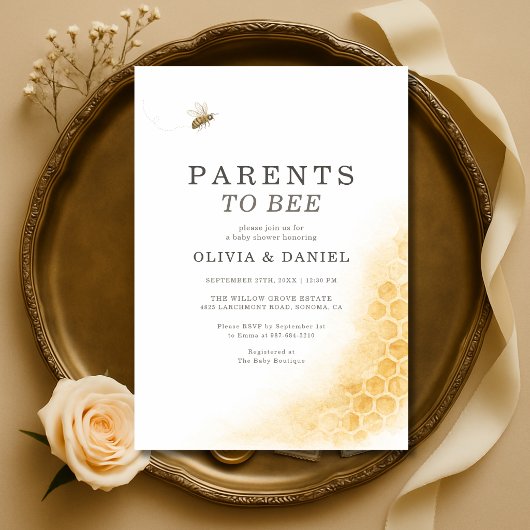 Invitation Parents to Bee Couples Baby Shower