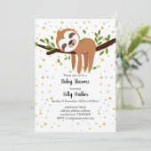 Invitation paresse, paresse mignonne, illustration animale (Debout devant)