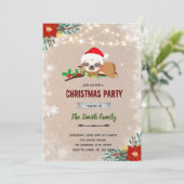 Invitation paresseux de Noël (Debout devant)