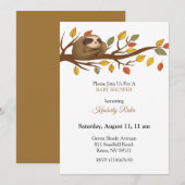 Invitation Paresseux Sur Arbre (Devant / Derrière)