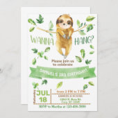 Invitation Paressons de traîner l'invitation du garçon. (Devant / Derrière)