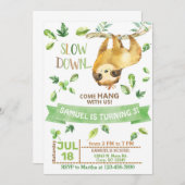 Invitation Paressons de traîner l'invitation du garçon. (Devant / Derrière)