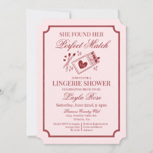 Invitation Parfait Accord Fabriqué au Paradis Rose Lingerie D
