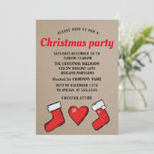 Invitation Parfait, Belle, Chaussettes de Noël (Debout devant)