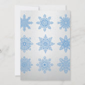 Invitation Parfait, Cool, Flakes Bleu Noël (Dos)