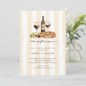 Invitation Parfait Engagement Vin Pizza (Debout devant)
