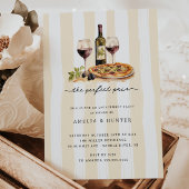 Invitation Parfait Fiançailles Pizza Vin Pair