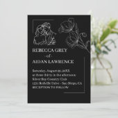 Invitation Parfait Mariage avec Superposition Noir Blanc (Debout devant)