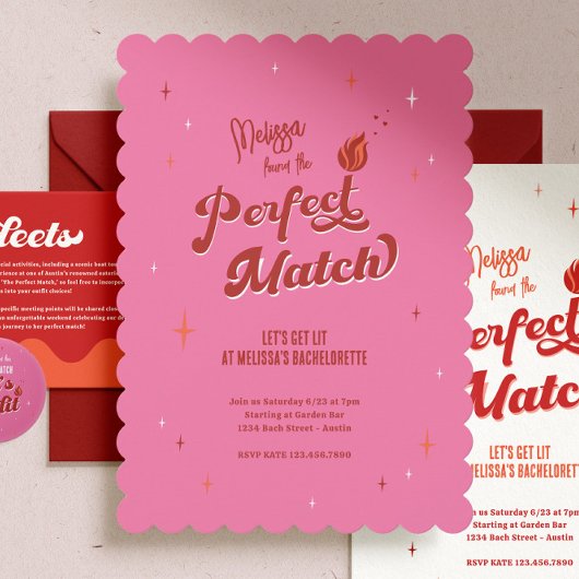 Invitation Parfait Match Bachelorette Party