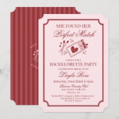 Invitation Parfait Match Faits au Ciel Rose EVJF (Devant / Derrière)