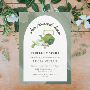 Invitation Parfait Matcha Elle A Trouvé Sa Fête des mariées