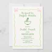 Invitation Parfait Matcha Main tirée nuptiale Brunch (Devant)