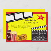 Invitation parfaite de soirée cinéma (Devant / Derrière)