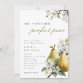 Invitation parfaite Pear Floral Bridal (Devant)