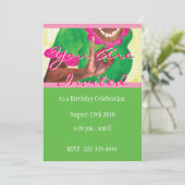 Invitation parfaite rose et vert (Debout devant)