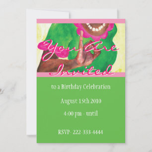 Invitation parfaite rose et vert