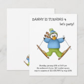 Invitation Parfaitement pingouin ・ Ski (Devant / Derrière)