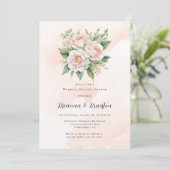 Invitation Parfaitement rose Peony Mariage Couples Douche (Debout devant)