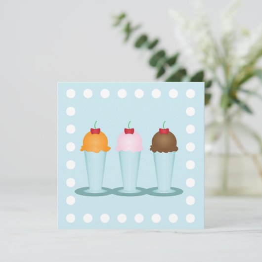 Invitation Parfum de crème glacée (Debout devant)