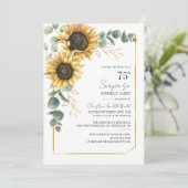 Invitation Parfum floral vert Script 75e anniversaire (Debout devant)