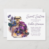 Invitation Parfums et fleurs de gloire du matin | Sweet 16 Pa (Devant)