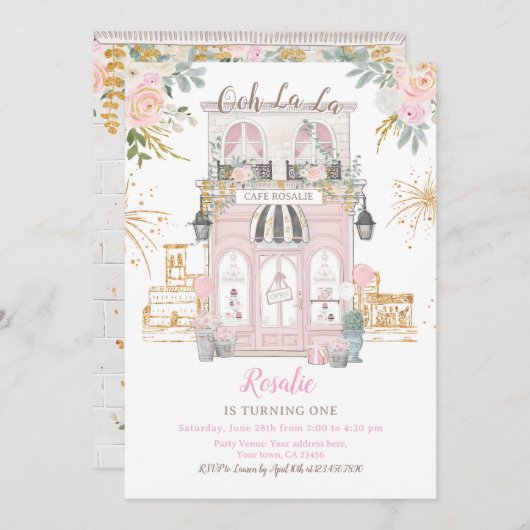 Invitation Paris 1er anniversaire (Devant / Derrière)