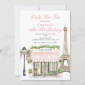 Invitation Paris Anniversaire Café parisien (Devant)