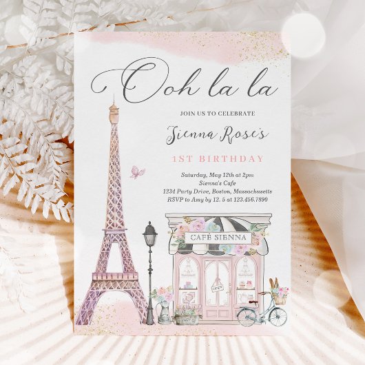 Invitation Paris Anniversaire Café Parisien Tea Party Anniver