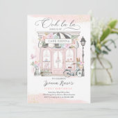 Invitation Paris Anniversaire Café Parisien Tea Party Anniver (Debout devant)