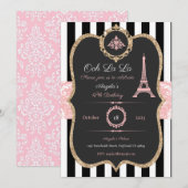 Invitation Paris, Anniversaire Paris, Enterrement (Devant / Derrière)