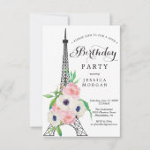 Invitation Paris Anniversaire Tour Eiffel (Devant)