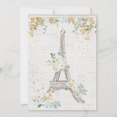 Invitation Paris Baby shower à thème (Dos)