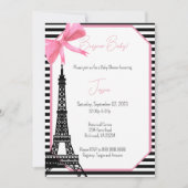 Invitation Paris Baby shower à thème (Devant)