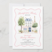 Invitation Paris Baby shower Café Parisien Tea Party (Devant)
