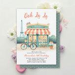 Invitation Paris Bistrot Eiffel Fond d'écran Peach Pink Sweet<br><div class="desc">Rejoignez notre aventure parisienne pour une fête chic Sweet 16 ! Notre invitation présente un joli tableau de la Tour Eiffel qui s'ouvre derrière un bistrot parisien. Idéal pour un ado qui adore l'élégance,  la mode et l'attrait de Paris. Couleurs rose pâle et vert menthe.</div>