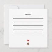 Invitation Paris Café Boulangerie Aquarelle Recette (Dos)