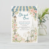 Invitation Paris Café Elle A Dit Oui Fête des mariées (Debout devant)