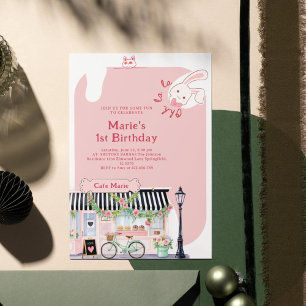 Invitation Paris Café Paris Tea Party Fille Anniversaire