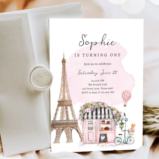 Invitation Paris Café Paris Tea Party Fille Anniversaire