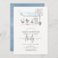 Paris Café Watercolor 30e fête d'anniversaire